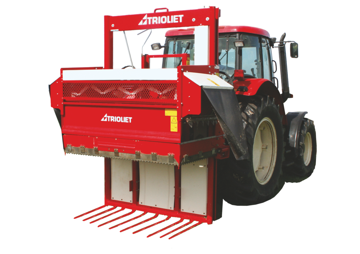 Turbofeeder-is-silage-block-distributor-with-top-unloader-for-TU-silage-cutters